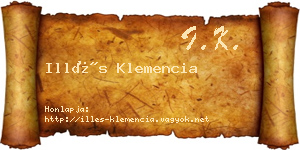 Illés Klemencia névjegykártya